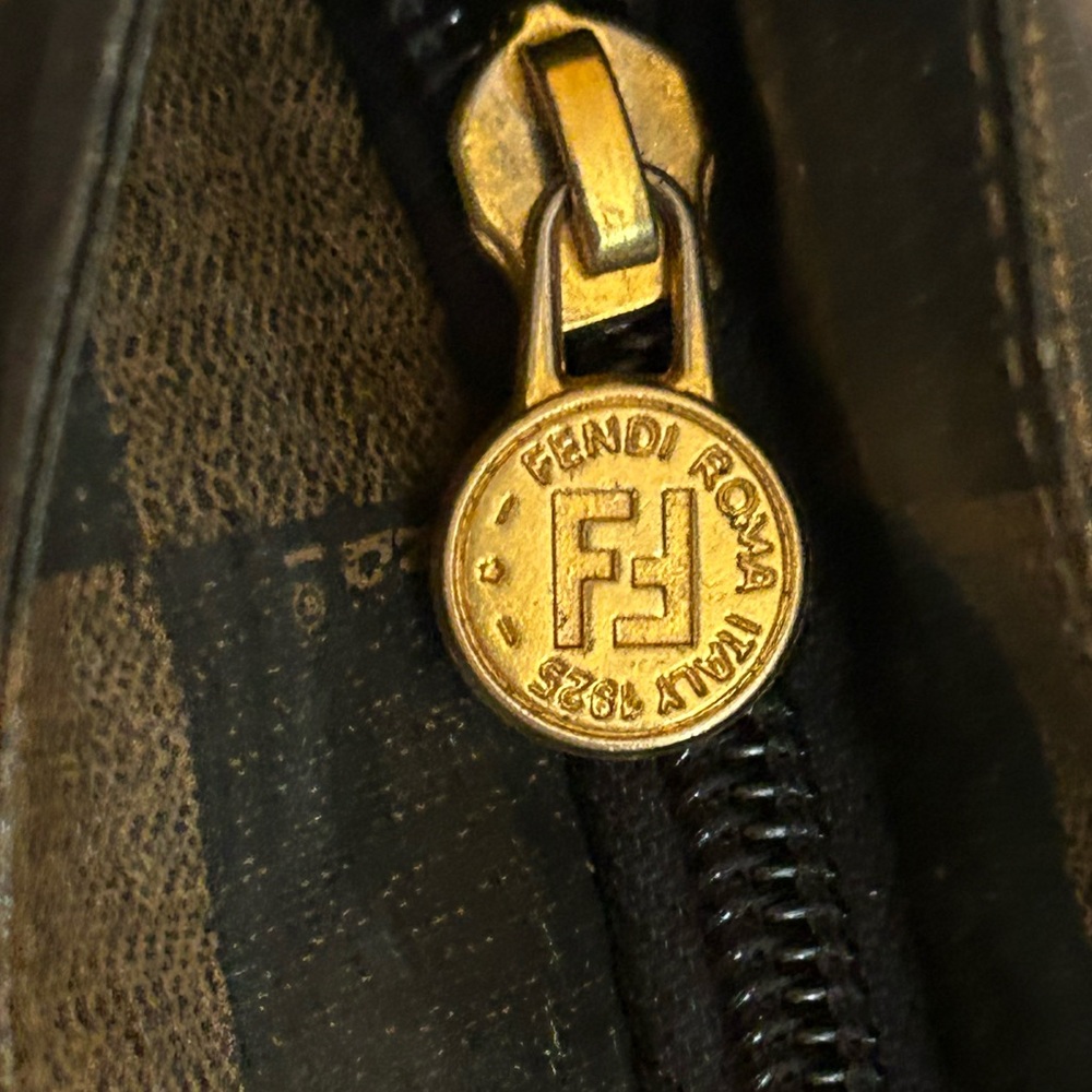 Fendi Brown and Black Checker Tote Bag - Picture 8 of 13